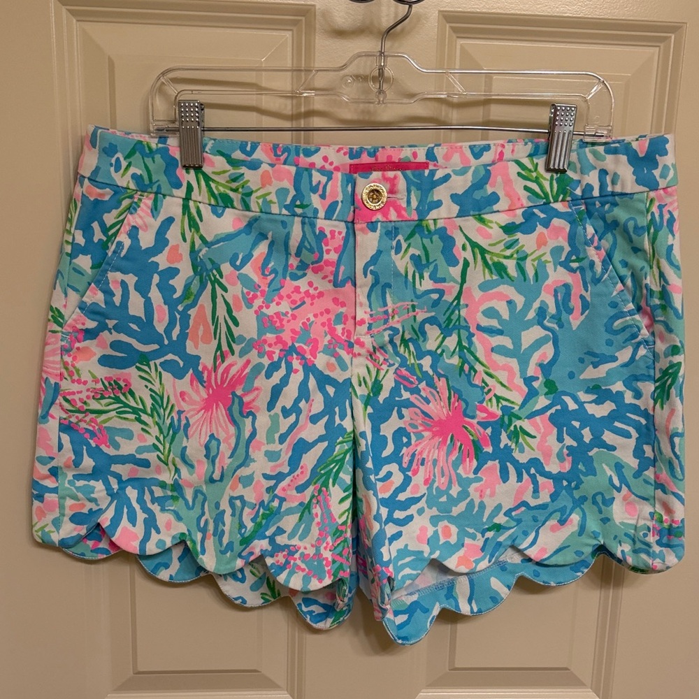 Lilly Pulitzer Vibrant Coral and Starfish Pattern